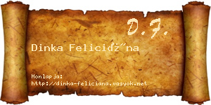 Dinka Feliciána névjegykártya
